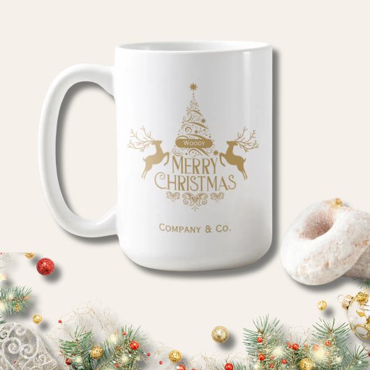 Merry Christmas Custom Name for Corporate Team Koffiemok