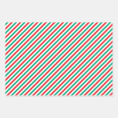 Merry Christmas Custom Name Monogram Rood Groen Inpakpapier Vel (Voorkant 2)