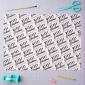 Merry Christmas Custom Name Pink Trendy Tissuepapier (Craft)