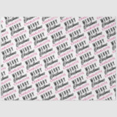 Merry Christmas Custom Name Pink Trendy Tissuepapier (Voorkant)