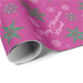 Merry Christmas Custom Name Wrapping Paper Cadeaupapier (Rol Hoek)