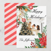 Merry Christmas Custom Photo Wenskaart Save The Date (Voorkant / Achterkant)