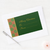 Merry Christmas Custom Rode en Groene Stickers (Envelop)
