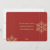 Merry Christmas Custom Text Flat Holiday Card Feestdagenkaart (Achterkant)