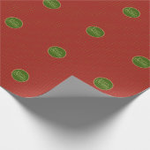 Merry Christmas Custom Text Wrapping Paper Cadeaupapier (Hoek)