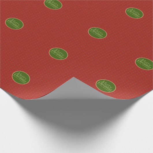 Merry Christmas Custom Text Wrapping Paper Cadeaupapier (Hoek)