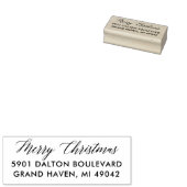 Merry Christmas Custom Vakantie retour adres Rubberstempel (Gestempeld)