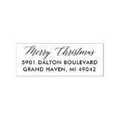 Merry Christmas Custom Vakantie retour adres Rubberstempel (Afrduk)