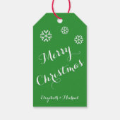 Merry Christmas Custom Vakantie Rood Groen Cadeau Cadeaulabel (Achterkant)