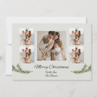 MERRY CHRISTMAS CUSTOMIZABLE GREENERY CHRISTMAS KAART