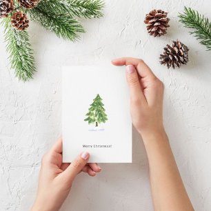 Merry Christmas Cute Christmas Tree Card Briefkaart