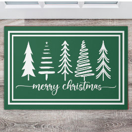 Merry Christmas Cute Christmas Tree Deurmat