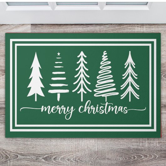 Merry Christmas Cute Christmas Tree Deurmat