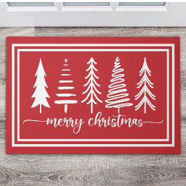 Merry Christmas Cute Christmas Tree Deurmat