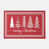 Merry Christmas Cute Christmas Tree Deurmat (Voorkant)