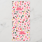 Merry Christmas Cute CUSTOM Holiday Dinner Party Menu (Achterkant)