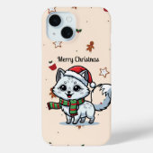 Merry Christmas | Cute Dog Holiday Phone Case (Achterkant)