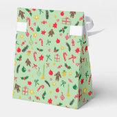 Merry Christmas Cute Doodle Whimsical Pattern Bedankdoosjes (Achterkant)