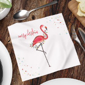 Merry Christmas Cute Festive Flamingo String Light Servet