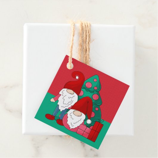 MERRY CHRISTMAS | Cute Holiday Gnomen Bedankjes Labels (In situ)