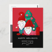 MERRY CHRISTMAS | Cute Holiday Gnomes Briefkaart (Voorkant / Achterkant)