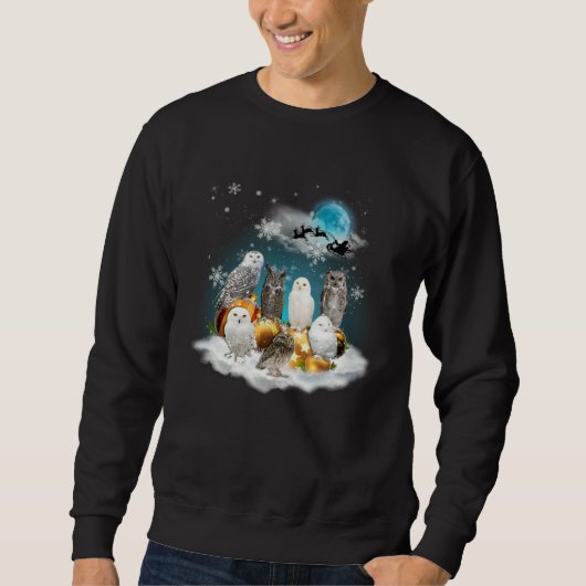 Merry Christmas Cute Owl Costume For Owl Trui (Voorkant)