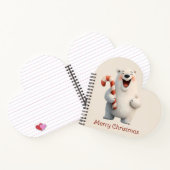 Merry Christmas Cute Polar Bear Design Notitieboek (Binnen)