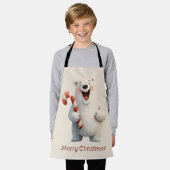Merry Christmas Cute Polar Bear Design Schort (Gedragen)