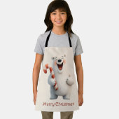 Merry Christmas Cute Polar Bear Design Schort (Insitu)