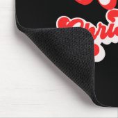 Merry Christmas Cute Simple Retro Calligraphy Red Muismat (Hoek)