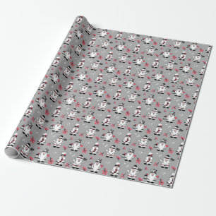 MERRY CHRISTMAS   Cute Winter Holly Gnomes Cadeaupapier