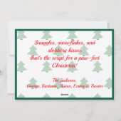 Merry Christmas Cute Yellow Labs Personalized Feestdagenkaart (Achterkant)