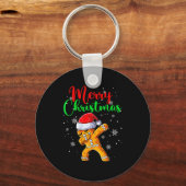Merry Christmas Dab Gingerbread Xmas Christmas Coo Sleutelhanger (Voorkant)