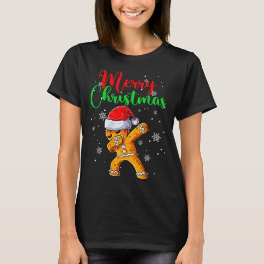 Merry Christmas Dab Gingerbread Xmas Christmas Coo T-shirt (Voorkant)