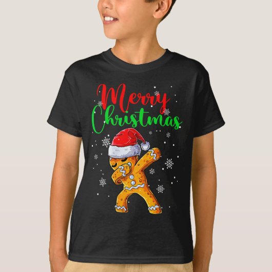 Merry Christmas Dab Gingerbread Xmas Christmas Coo T-shirt (Voorkant)