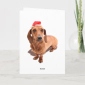 Merry Christmas Dachshund Card Feestdagen Kaart (Achterkant)