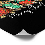 Merry Christmas Dachshund Dog Christmas Holiday Pe Poster (Hoek)