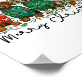 Merry Christmas Dachshund Dog Retro Xmas Puppy Men Poster (Hoek)