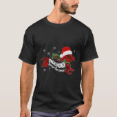 Merry Christmas Dachshund Dog Through The Snow Pla T-shirt (Voorkant)