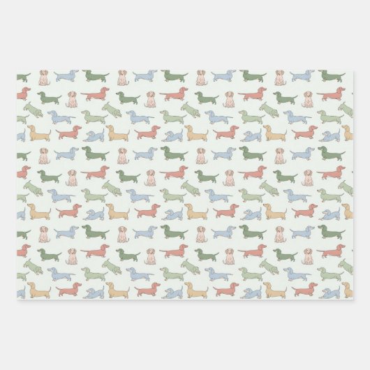 Merry Christmas dachshund puppies  Inpakpapier Vel (Voorkant)