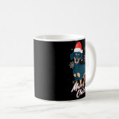 Merry Christmas Dachshund Santa Claus Xmas New Yea Koffiemok (Voorkant rechts)