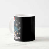Merry Christmas Dachshund Santa Claus Xmas New Yea Koffiemok (Voorkant links)