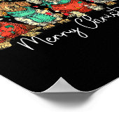 Merry Christmas Dachshund Santa Dog Xmas Lights Ho Poster (Hoek)