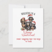 Merry Christmas Dachshunds "Weenies" Christmas | Feestdagenkaart (Voorkant)