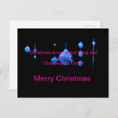 Merry Christmas Dancing Balls Blue jGibney Zazzle Briefkaart (Voorkant / Achterkant)