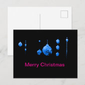 Merry Christmas Dancing Balls Blue jGibney Zazzle Briefkaart (Voorkant / Achterkant)