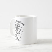 Merry Christmas Dancing Skeleton Koffiemok (Voorkant links)