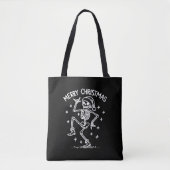 Merry Christmas Dancing Skeleton Tote Bag (Voorkant)