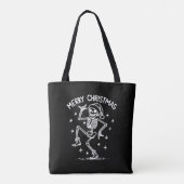 Merry Christmas Dancing Skeleton Tote Bag (Achterkant)