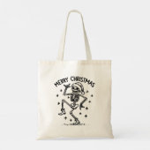 Merry Christmas Dancing Skeleton Tote Bag (Achterkant)